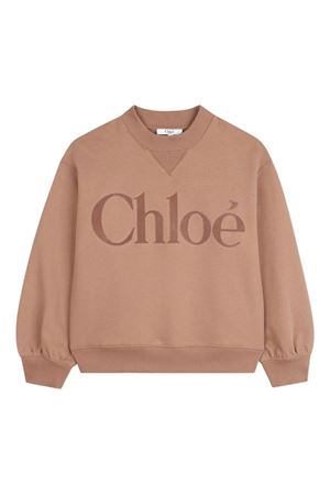 felpa in cotone beige CHLOÉ KIDS | C2064931C